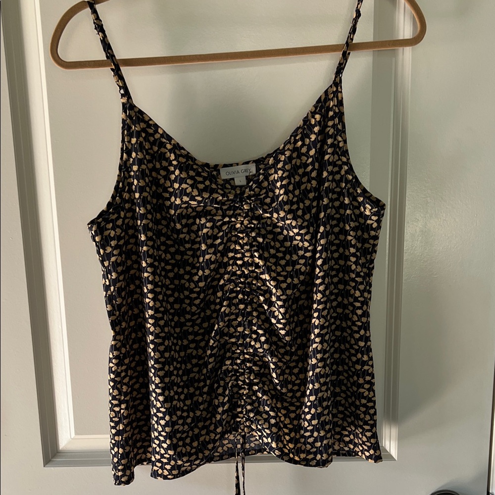 Olivia Rae Navy and Gold Camisole